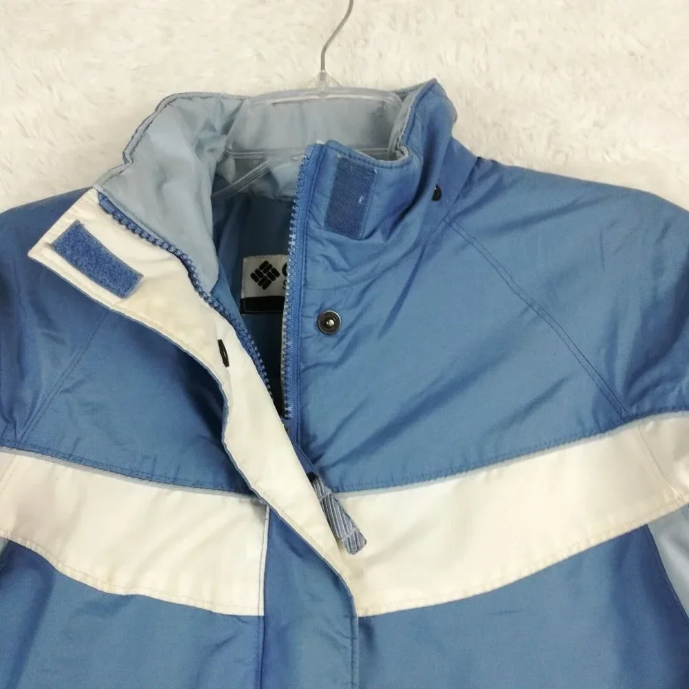 Columbia Girls Jacket‎ Insulated Blue Full Zip Pockets Youth 7/8